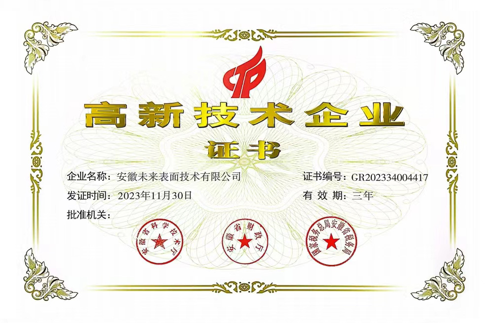 High-tech Enterprise Certificate